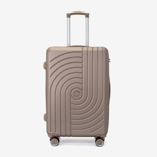  Troler set 2 Bucati KREAL model CORFU Troler mediu 67 cm şi Troler mare 77 cm ABS gold